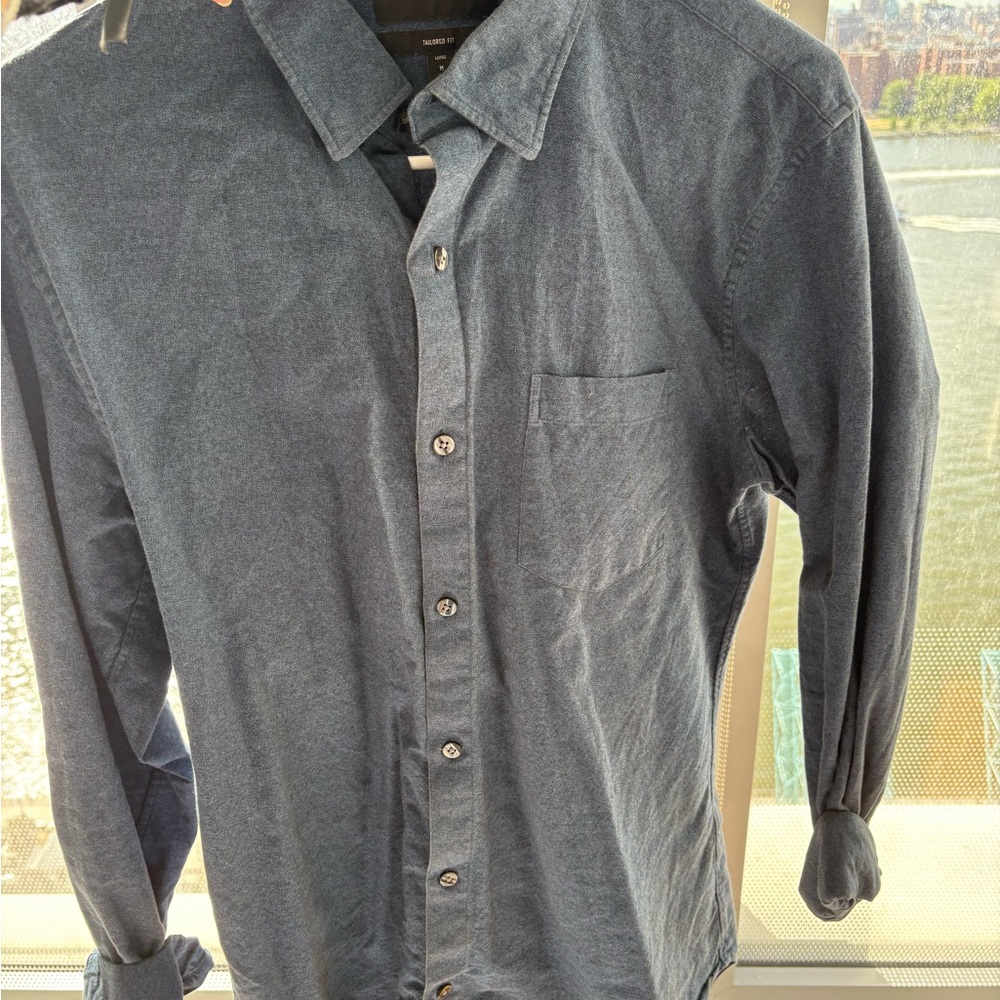 Bonobos Blue Casual Button Down Shirt Soft Cotton Relaxed Fit